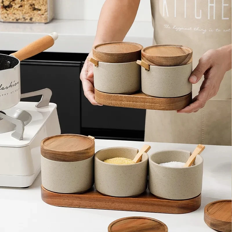 Modern Ceramic Seasoning Jar Set Household Kitchen Sugar Salt Jar with Lid Jar Large Capacity Food Storage Box Kitchen Container
Modern Ceramic Seasoning Jar Set Household Kitchen Sugar Salt Jar with Lid Jar Large Capacity Food Storage Box Kitchen Container