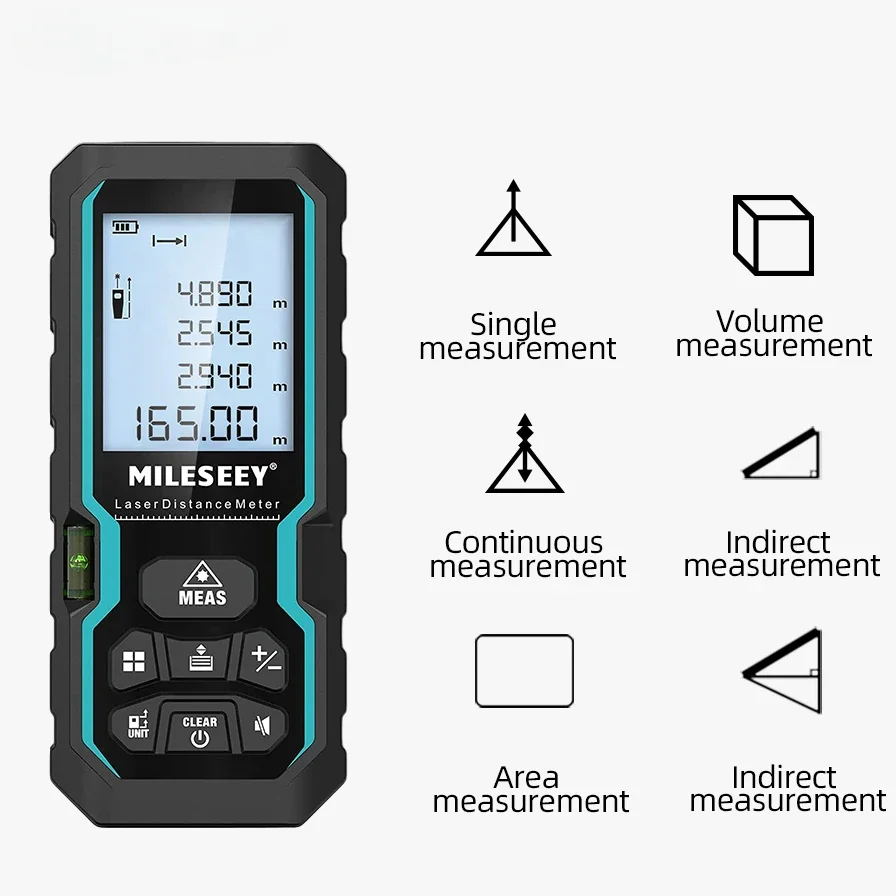 Лазерная рулетка MILESEEY S6, 40 м, 60 м, 80 м, 100 м, лазерный дальномер IP54, электронная линейка, полезный измерительный инструмент
Лазерная рулетка MILESEEY S6, 40 м, 60 м, 80 м, 100 м, лазерный дальномер IP54, электронная линейка, полезный измерительный инструмент
