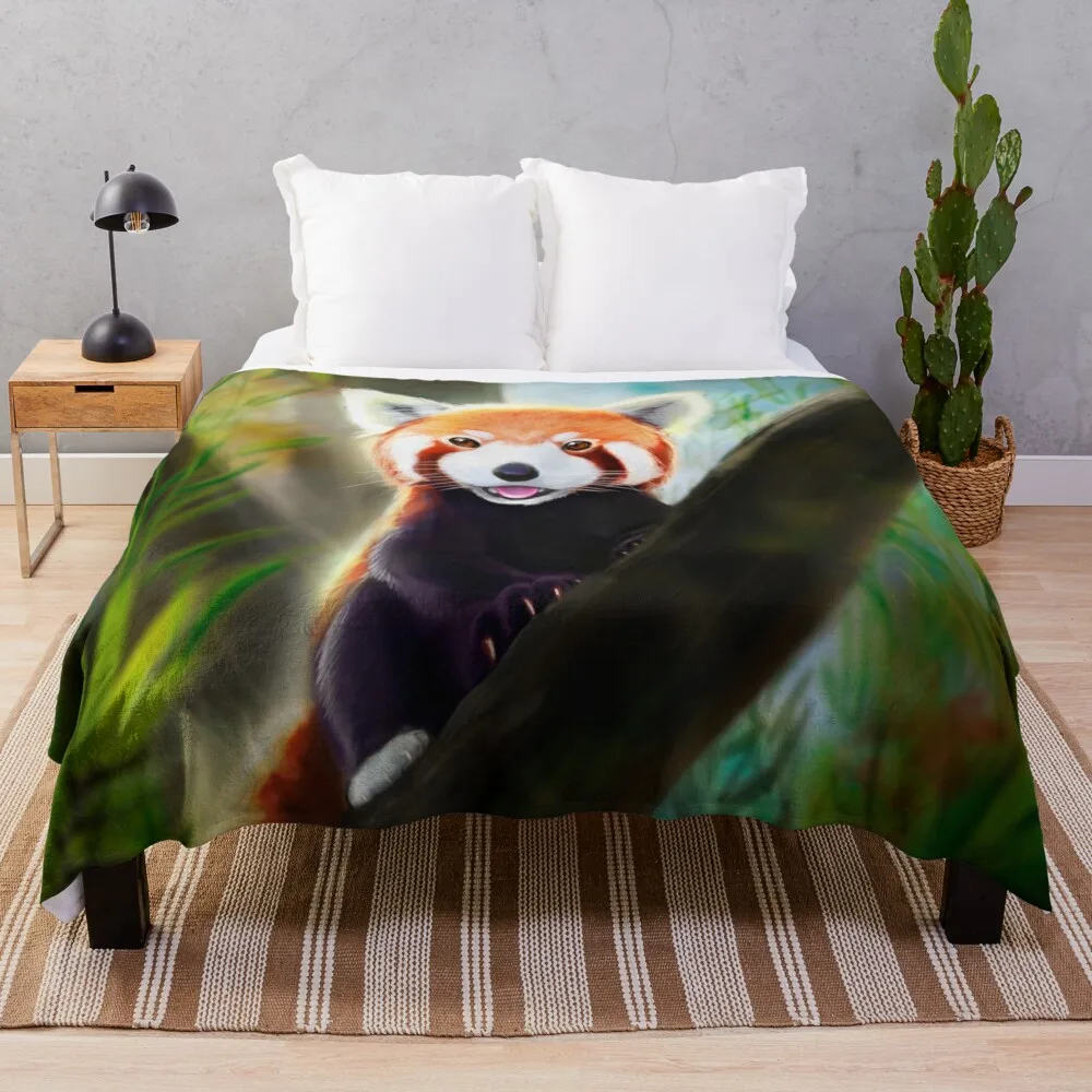 

Red Panda Throw Blanket Soft Blanket Anti-Pilling Flannel Sofa Throw Blanket