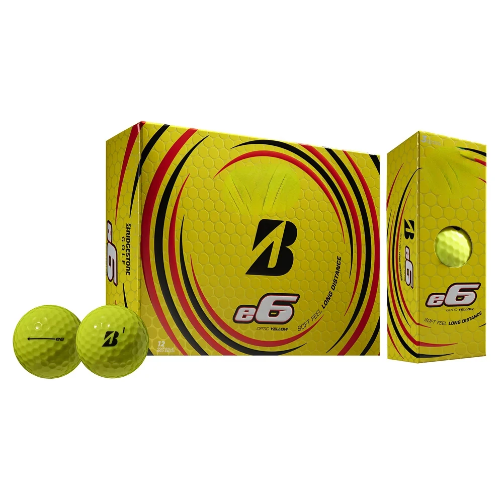 

2021 e6 Yellow Golf Ball, Dozen Stroke counter golf Women golf hat Golf cart Golf swing training aid Golf accessories Golf towel