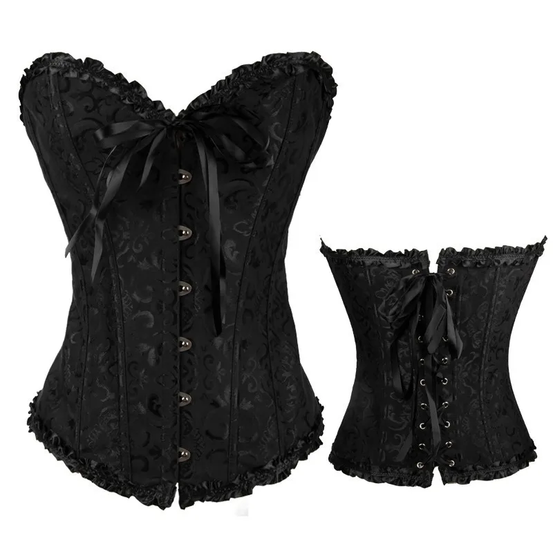 Women's Lace Up Boned Overbust Corset Bustier Lingerie Bodyshaper Top Women's Underbust Waist Training Cincher Plus Size Corsets
Women's Lace Up Boned Overbust Corset Bustier Lingerie Bodyshaper Top Women's Underbust Waist Training Cincher Plus Size Corsets
