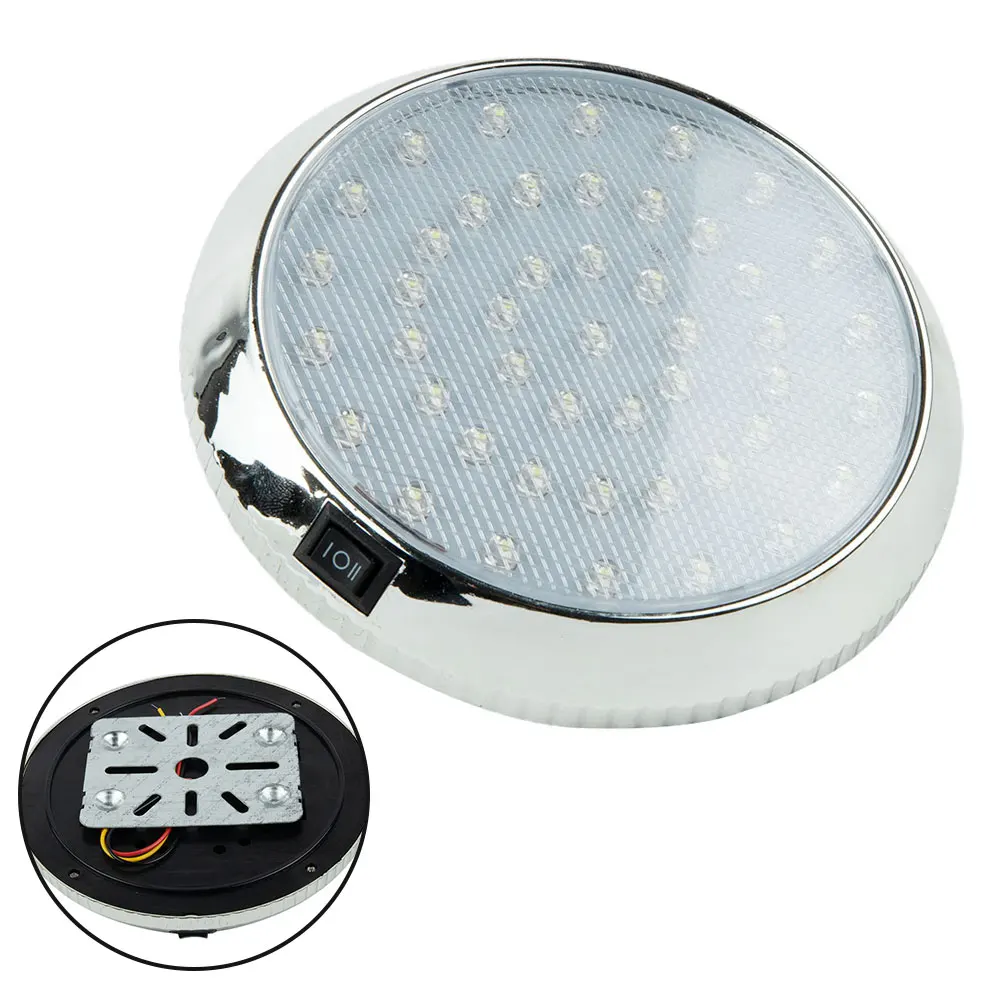 9W 12V LED Car Round Ceiling Dome Roof Light Interior Light Lamp On Off Switch Fit For Camper Van Caravan Motorhome Boat RV
9W 12V LED Car Round Ceiling Dome Roof Light Interior Light Lamp On Off Switch Fit For Camper Van Caravan Motorhome Boat RV