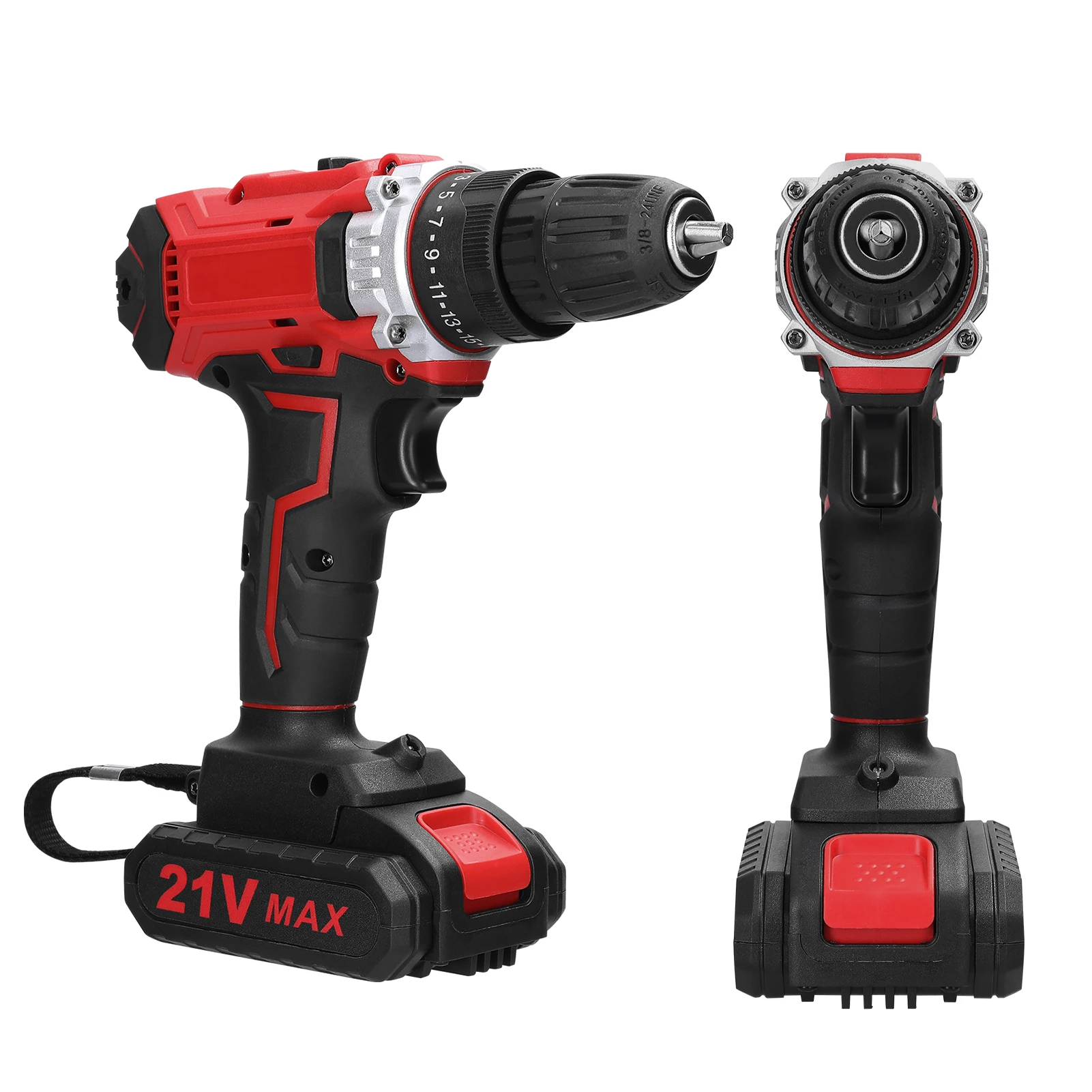 21V Electric Drill 2 Speeds Control Stepless Speed Regulation Rotation Ways Adjustment 25 Gears of Torques Lithiu m Drill
21V Electric Drill 2 Speeds Control Stepless Speed Regulation Rotation Ways Adjustment 25 Gears of Torques Lithiu m Drill