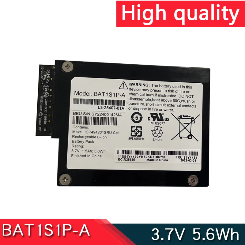 

Новинка BAT1S1P-A 81Y4481 81Y4508 81Y4491 аккумулятор контроллера для IBM RAID Card Server Aid M5110