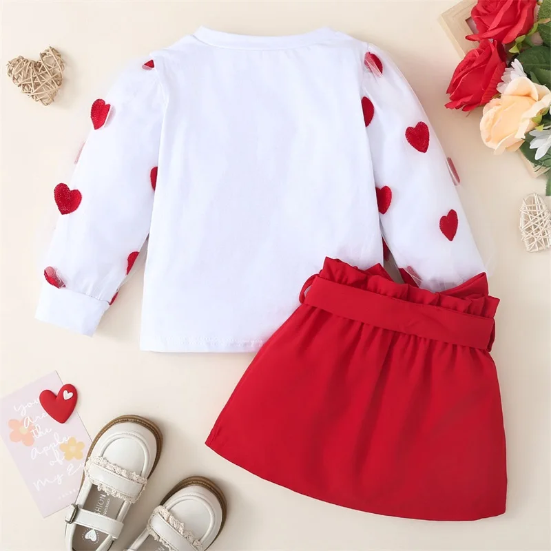 RWYBEYW Kids Girls Valentine s Day Outfits Sweet Hearts Club Print Long Sleeve Sweatshirt Top Belted Skirt Valentines Clothes
RWYBEYW Kids Girls Valentine s Day Outfits Sweet Hearts Club Print Long Sleeve Sweatshirt Top Belted Skirt Valentines Clothes