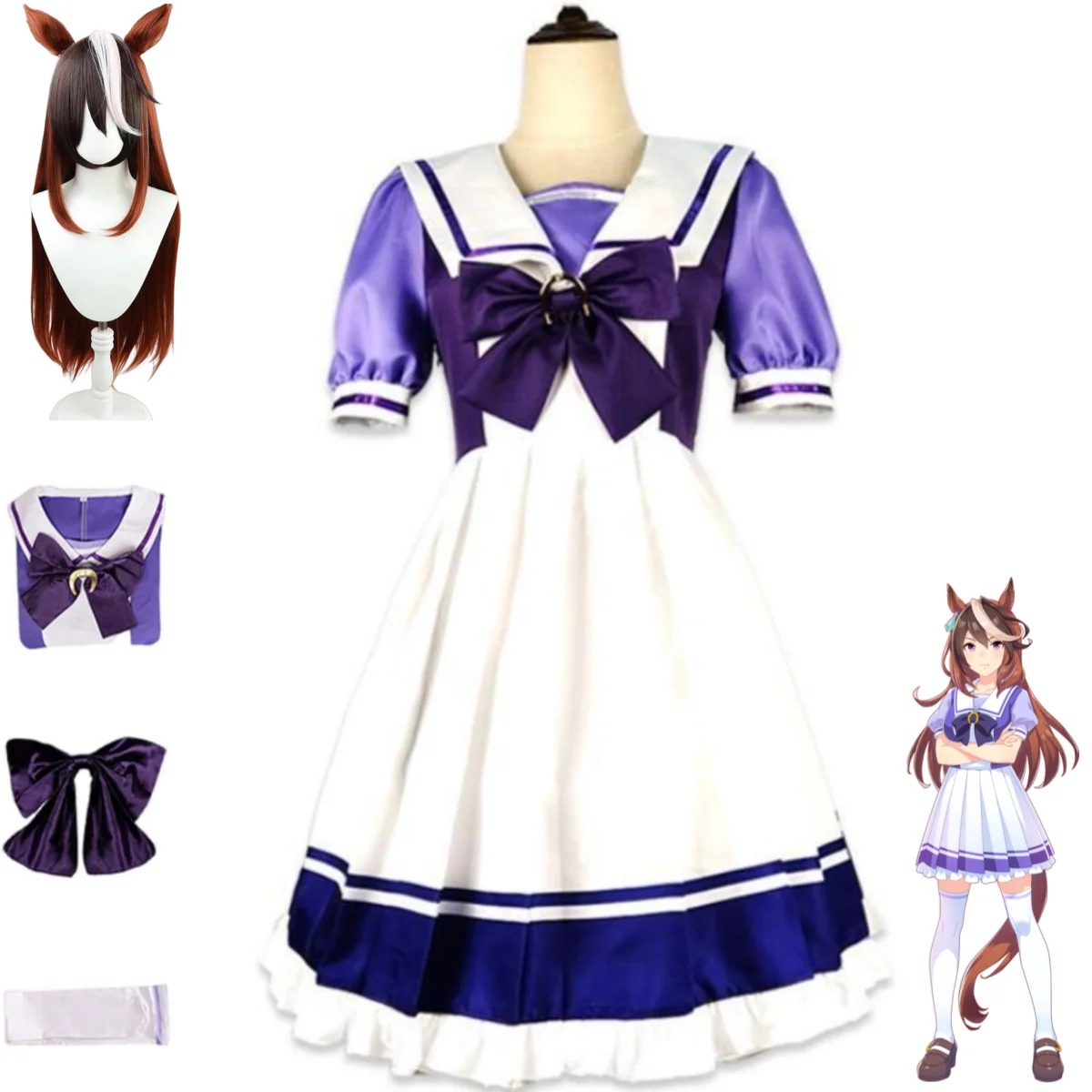 Костюм для косплея сузука марузенский, «симпатичная Дерби» из игры Umamusume, тишина Рудольф, мейро Маккуин, школьная форма, парик
Костюм для косплея сузука марузенский, «симпатичная Дерби» из игры Umamusume, тишина Рудольф, мейро Маккуин, школьная форма, парик