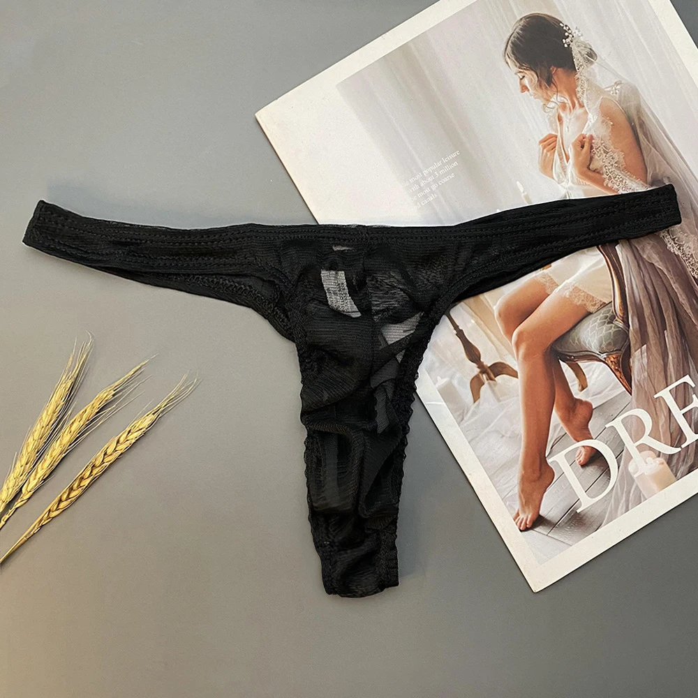 Men Sexy Lace G-string Low Rise T-back Transparent Bikini Lingerie Solid Thin Mesh Thong Breathable Underwear Erotic Briefs
Men Sexy Lace G-string Low Rise T-back Transparent Bikini Lingerie Solid Thin Mesh Thong Breathable Underwear Erotic Briefs