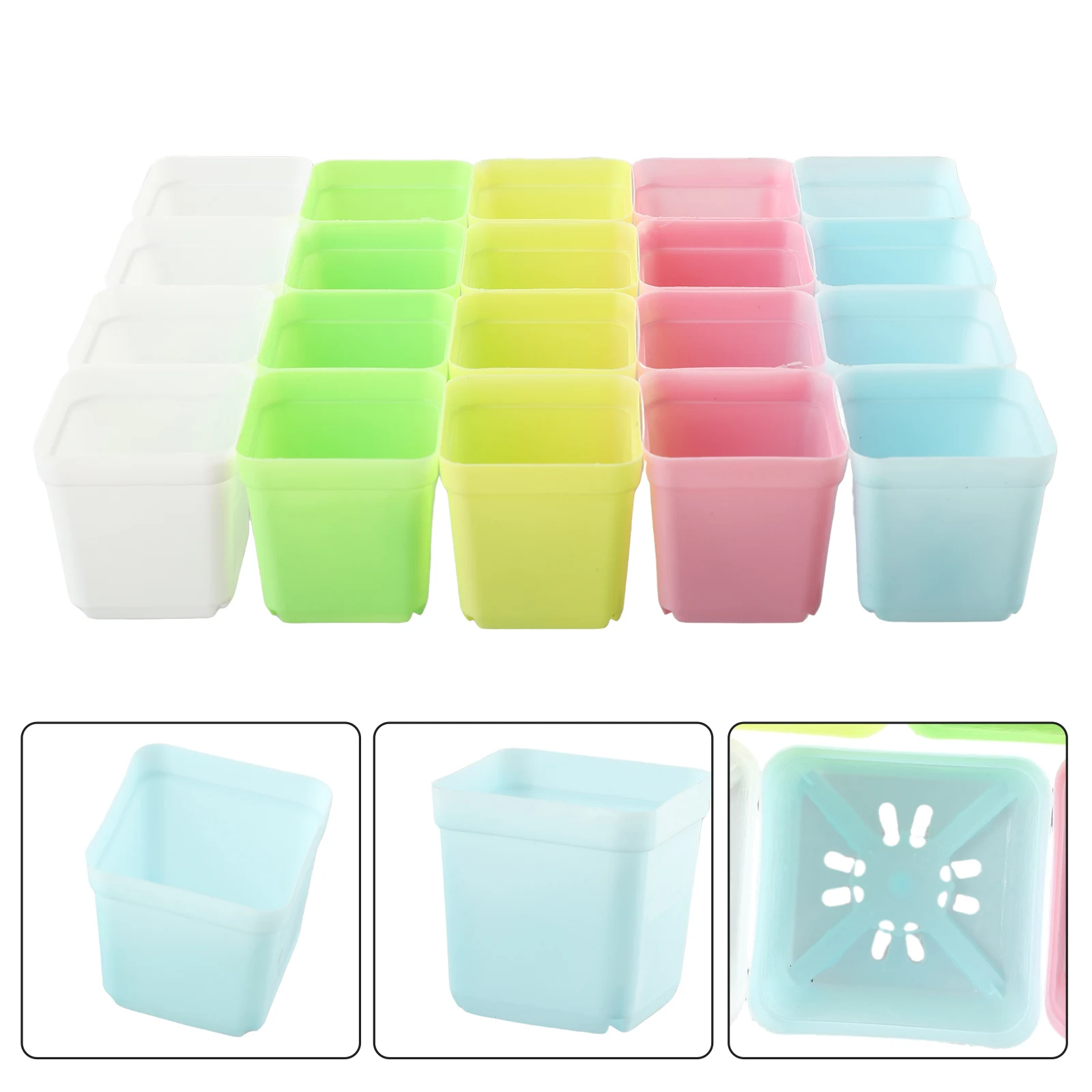 20pcs Plastic Mini Basin Square Flower Pot PlacntersSucculent Plant Trays For Home Office Decor DIY Garden Pots
20pcs Plastic Mini Basin Square Flower Pot PlacntersSucculent Plant Trays For Home Office Decor DIY Garden Pots