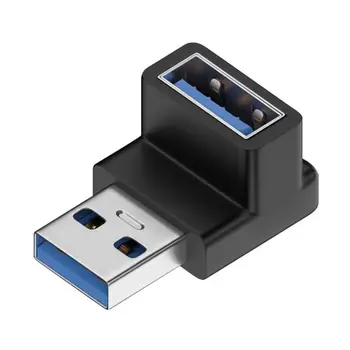3.0 수-암 90 도 직각 익스텐션 어댑터, USB 상향 엘보 어댑터, 노트북 PC 커넥터 변환용, 10Gbps