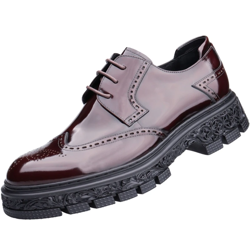 British Trendy Shoes for Men Block Carved Business Leather Derby Shoes Genuine Leather Thick Sole Formal Elevated Shoes Men's
British Trendy Shoes for Men Block Carved Business Leather Derby Shoes Genuine Leather Thick Sole Formal Elevated Shoes Men's
