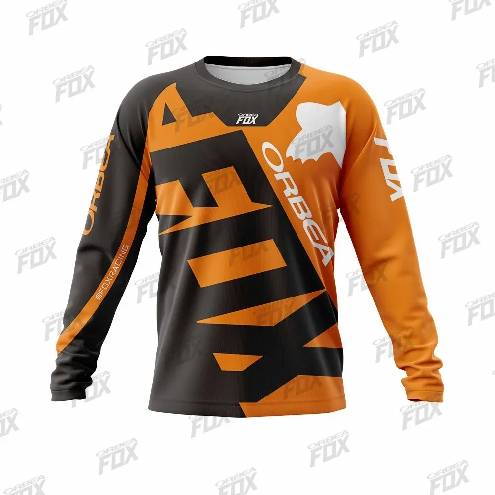 

ORBEA FOX 2023 Motocross Shirt Long Sleeve Men Downhill Jersey Off-Road Bicycle Racing T-Shirt Quick Dry Cycling Enduro Polera M