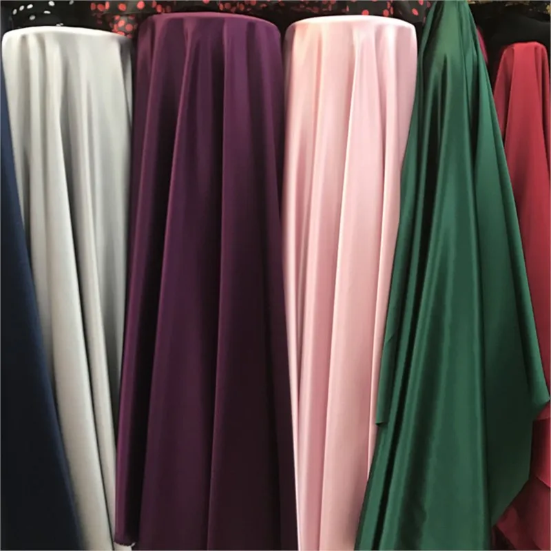 

Triacetate Satin Fabric Thickened Draping Glossy High-End Quality Dress Shirt Cheongsam Cloth