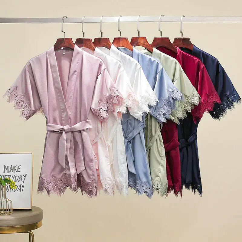 Цветочные халаты для девочек, детское матовое атласное кружевное платье, халаты для подружек невесты, детский халат, Халат