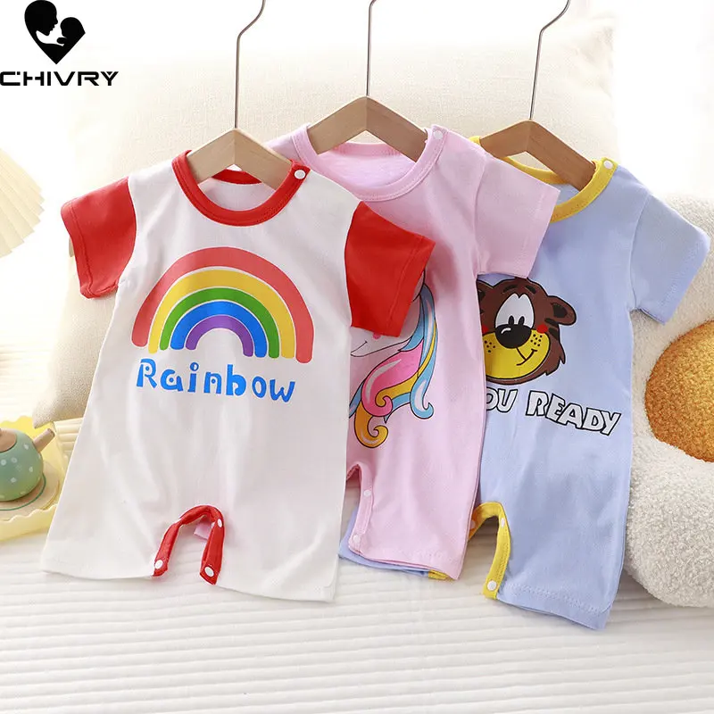 New Newborn Baby Summer Romper Short Sleeve O-neck Cute Cartoon Print Button Rompers Toddler Playsuit Infant One-piece Clothes
New Newborn Baby Summer Romper Short Sleeve O-neck Cute Cartoon Print Button Rompers Toddler Playsuit Infant One-piece Clothes