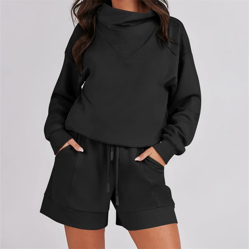 Women 2 Piece Outfits Loose Sweatsuits Fashion Cowl Neck Sweatshirts & Shorts Set Lounge Wear Biker Jogger Tracksuit Set
Women 2 Piece Outfits Loose Sweatsuits Fashion Cowl Neck Sweatshirts & Shorts Set Lounge Wear Biker Jogger Tracksuit Set