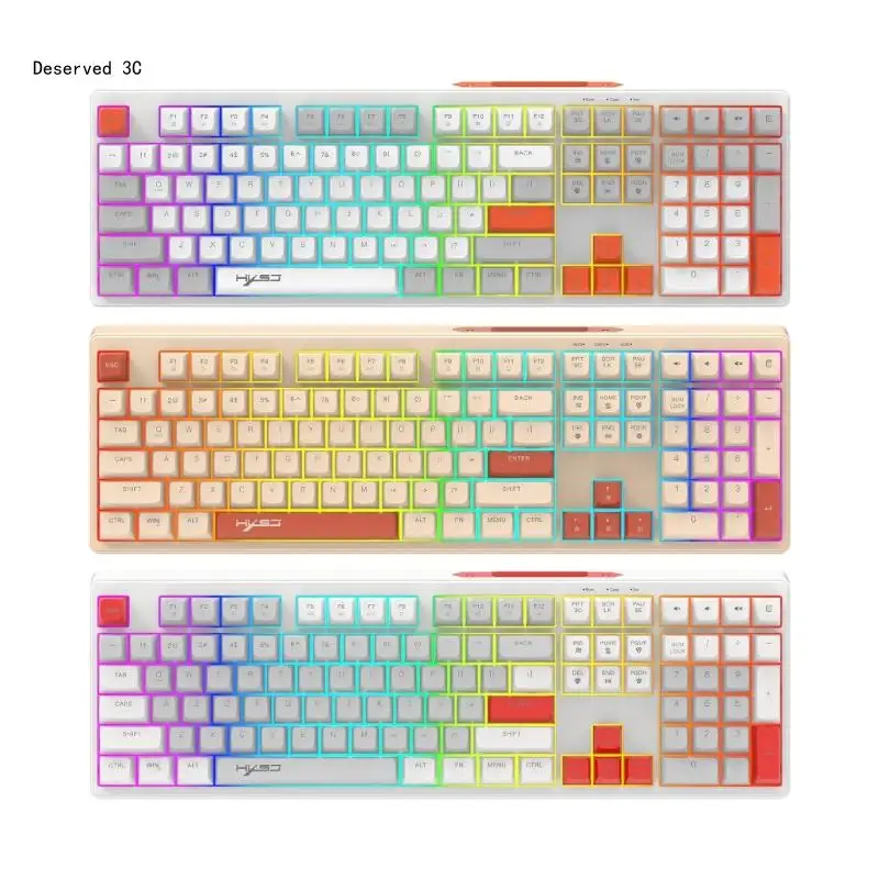 R9CB 108 Key Keyboard Support RGB LED Backlit Game Keyboard USB Corded Membrane Keyboard Enhanced Typing Experience
R9CB 108 Key Keyboard Support RGB LED Backlit Game Keyboard USB Corded Membrane Keyboard Enhanced Typing Experience