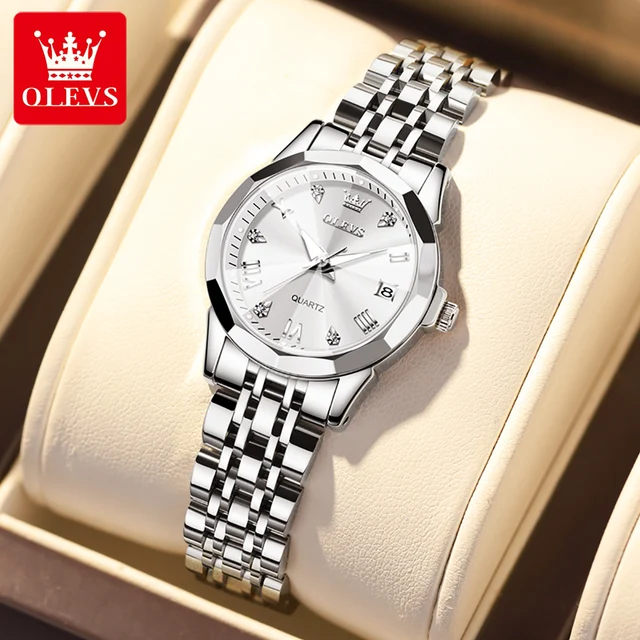 OLEVS – montre-bracelet de luxe pour femmes, Top marque, Original, petit cadran, Quartz, étanche, ensemble exquis, boîte cadeau d'anniversaire 2
