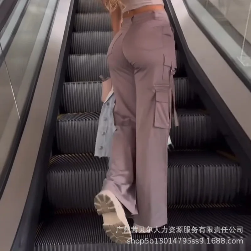 High Waist Wide Leg Cargo Pants Women Solid Color Safari Straight Summer Full Length Pants Trousers Pockets
High Waist Wide Leg Cargo Pants Women Solid Color Safari Straight Summer Full Length Pants Trousers Pockets