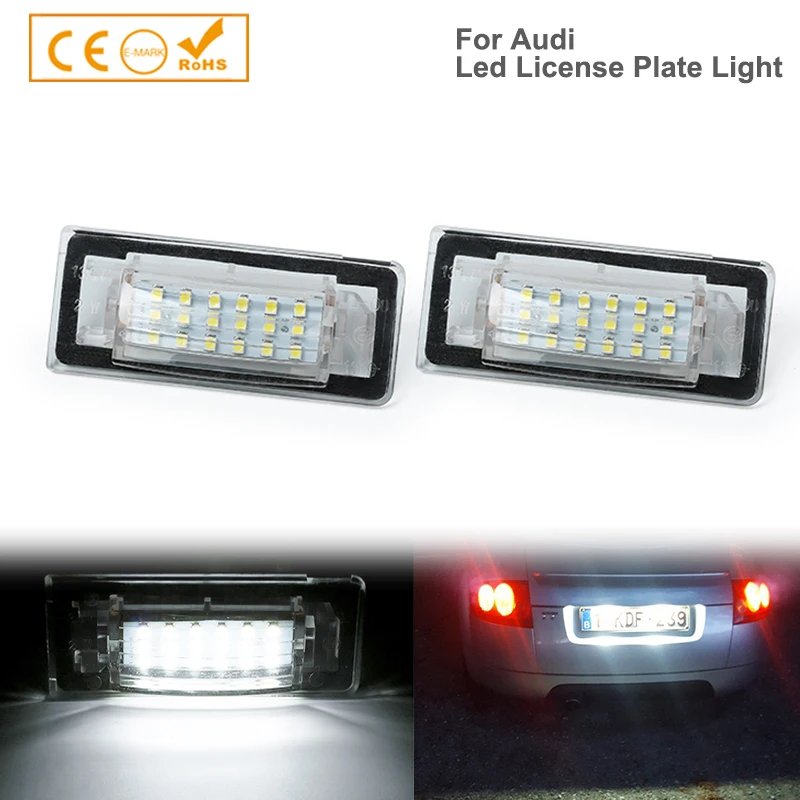 2Pcs Error Free for Audi TT MK1 8N 1998-2006 18 SMD 6000k High Bright LED License Number Plate Light Lamps Xenon White Colour
2Pcs Error Free for Audi TT MK1 8N 1998-2006 18 SMD 6000k High Bright LED License Number Plate Light Lamps Xenon White Colour