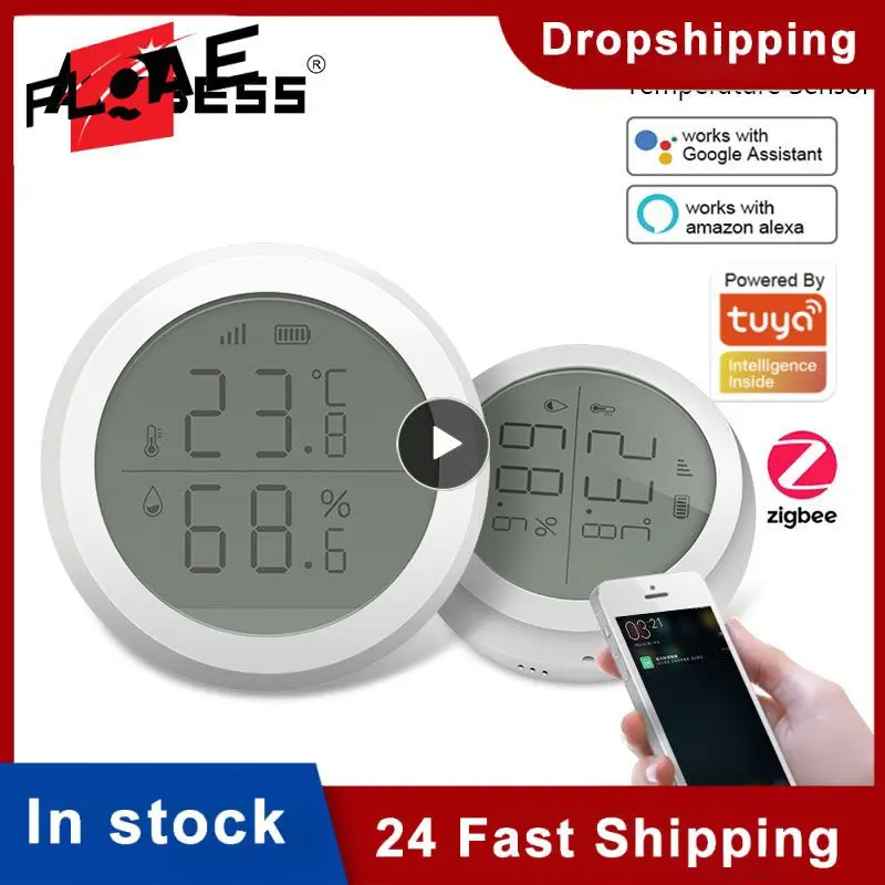 Tuya Smart Thermometer Home Indoor Temperature And Humidity Sensor With LCD Display APP Voice Control Alexa Home
Tuya Smart Thermometer Home Indoor Temperature And Humidity Sensor With LCD Display APP Voice Control Alexa Home