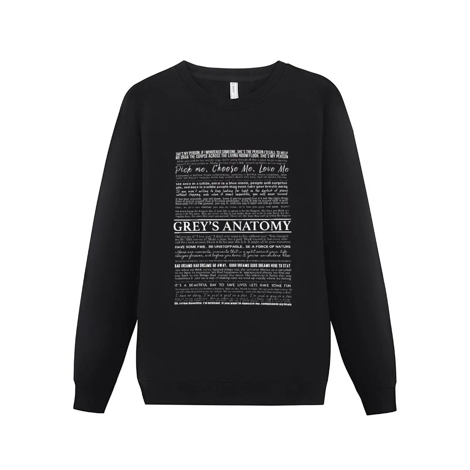 

New typography black Sweatshirt autumn winter clothes male clothes graphic sweatshirts