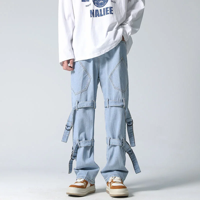 2022 Men's Baggy Homme Cargo Pocket Jeans Biker Denim Classic High-quality Trousers Black/blue Color Casual Pants Size M-2XL
2022 Men's Baggy Homme Cargo Pocket Jeans Biker Denim Classic High-quality Trousers Black/blue Color Casual Pants Size M-2XL