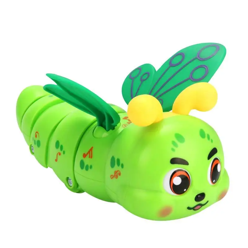 

Electric Caterpillar Battery Powered Stunt Cartoon Caterpillar Car Toys Safety With Music Night Light Multifunctional Preschool