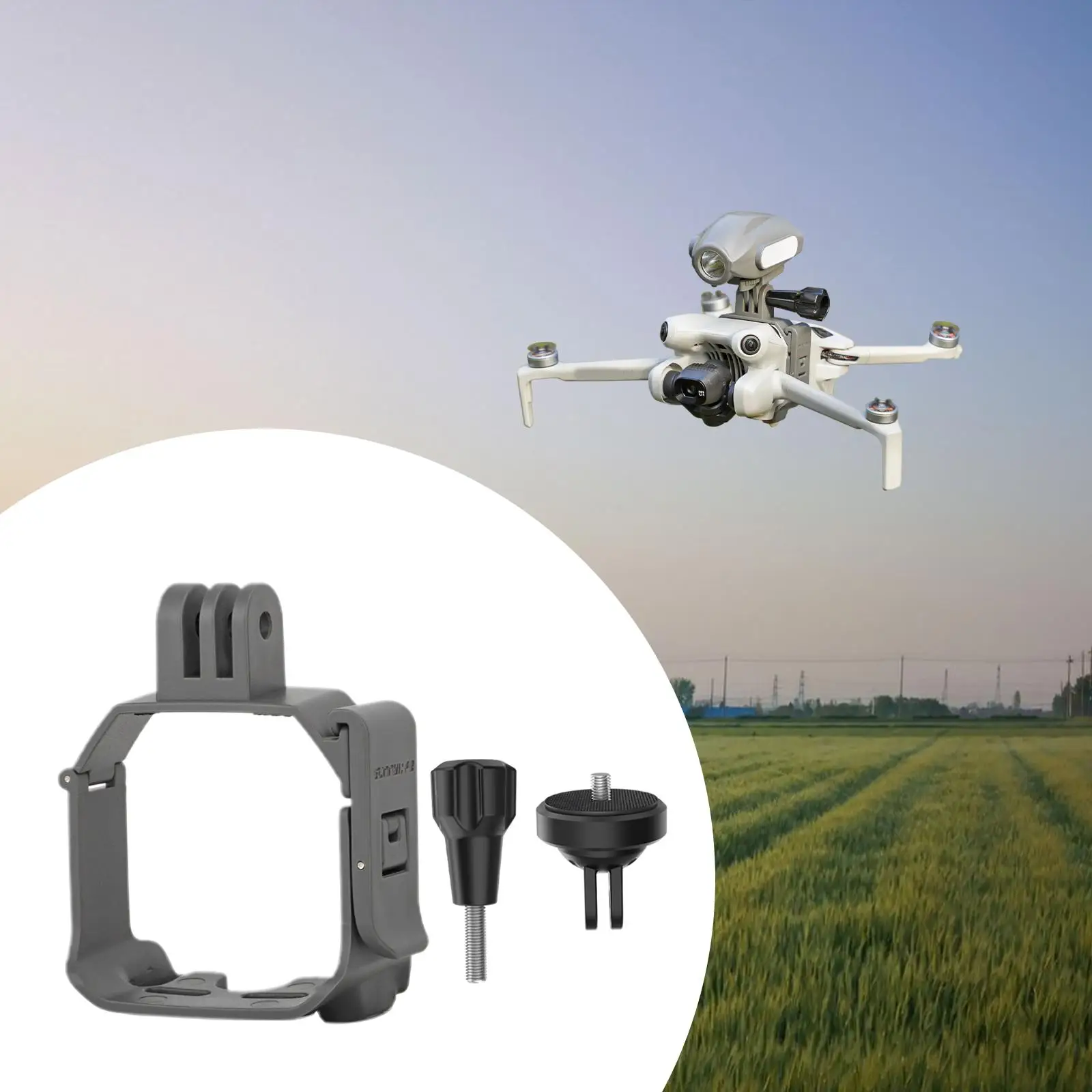 Multifunctional Adapter Mount, Drone Light Bracket Holder, Anti Shock Gimbal Mount Holder Bracket for Mini 4 Pro Drone Accs
Multifunctional Adapter Mount, Drone Light Bracket Holder, Anti Shock Gimbal Mount Holder Bracket for Mini 4 Pro Drone Accs