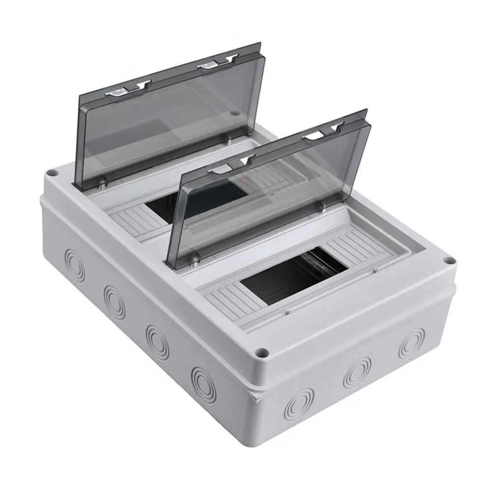 IP65 Fuse Box Outdoor Waterproof Distribution Box Surface-Mounted 2Row 24Modules -20℃~+70℃ 365 X 275 X 105mm Waterproof
IP65 Fuse Box Outdoor Waterproof Distribution Box Surface-Mounted 2Row 24Modules -20℃~+70℃ 365 X 275 X 105mm Waterproof