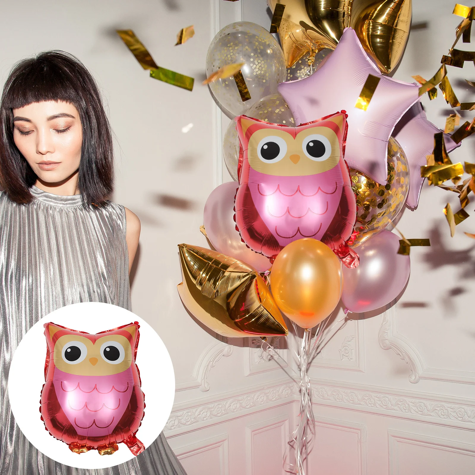 

Cartoon Decorative Decorative Owl Balloons Aluminum Film Balloon Graduation Balloon Owl Balloon Birthday Party Background