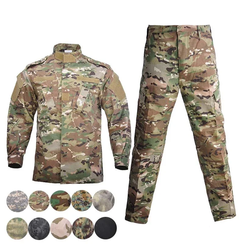 

Hunting Tactical Uniform Shirt + Pants Camo Camouflage ACU FG Hiking Uniform Men's Clothing Suit Airsoft Hunting