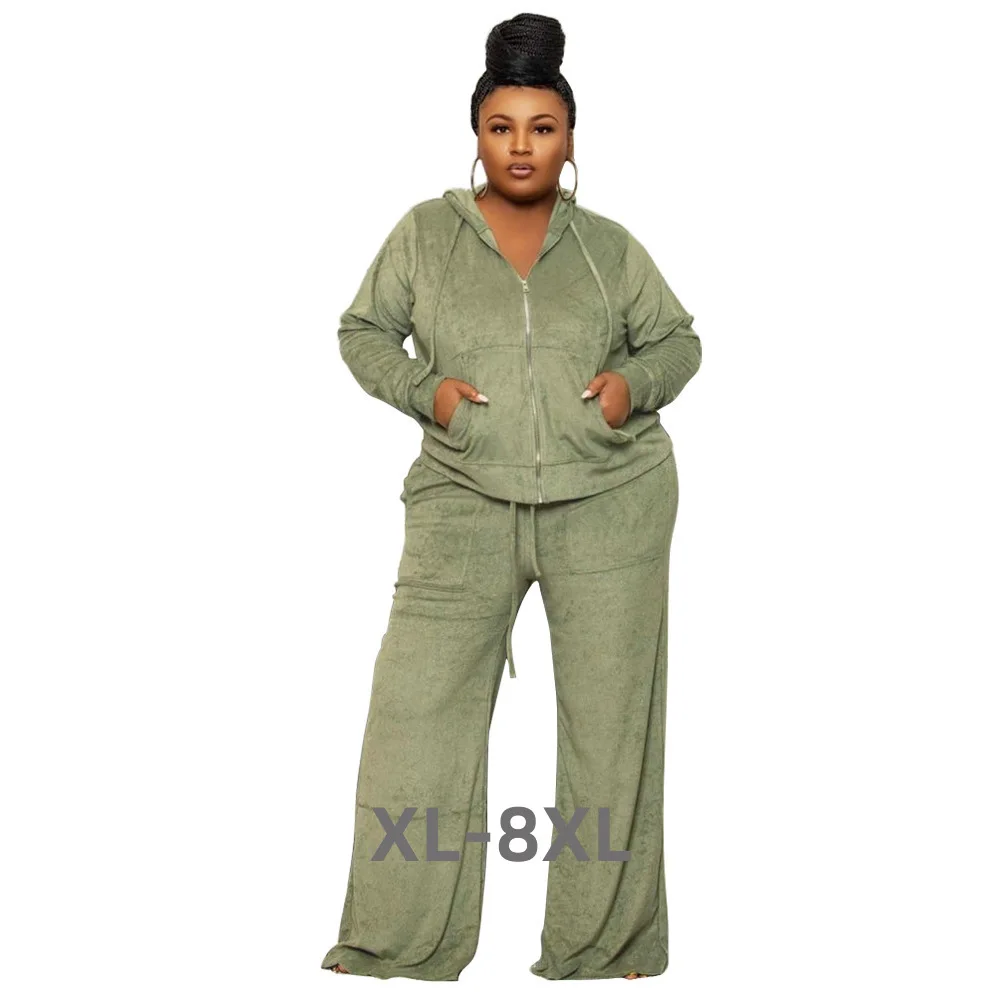Plus Size Velvet Women's Two 2 Piece Set Outfits Fashion Curve Straight Pants Suit and Track Jacket Street 3xl 4xl 5xl 6xl
Plus Size Velvet Women's Two 2 Piece Set Outfits Fashion Curve Straight Pants Suit and Track Jacket Street 3xl 4xl 5xl 6xl
