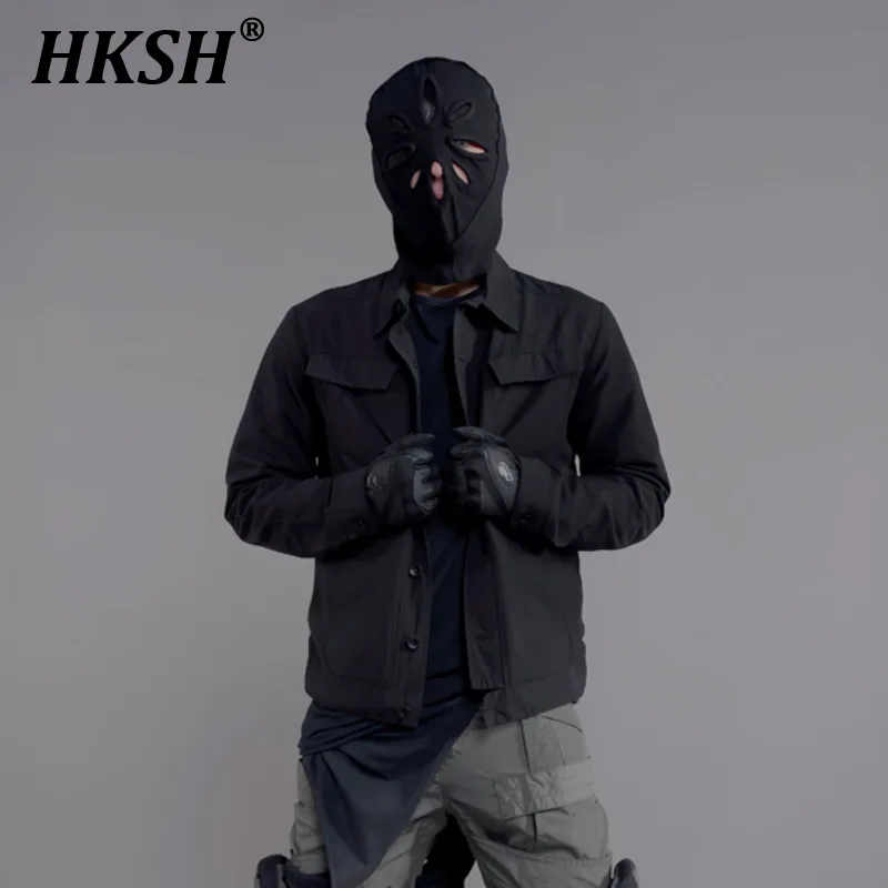 

HKSH Pioneer Waste Land Slim Fit Three Dimensional Cutting Vibe Designer Unique Jackets Men's Tide Dark Punk Chic Coat HK0309