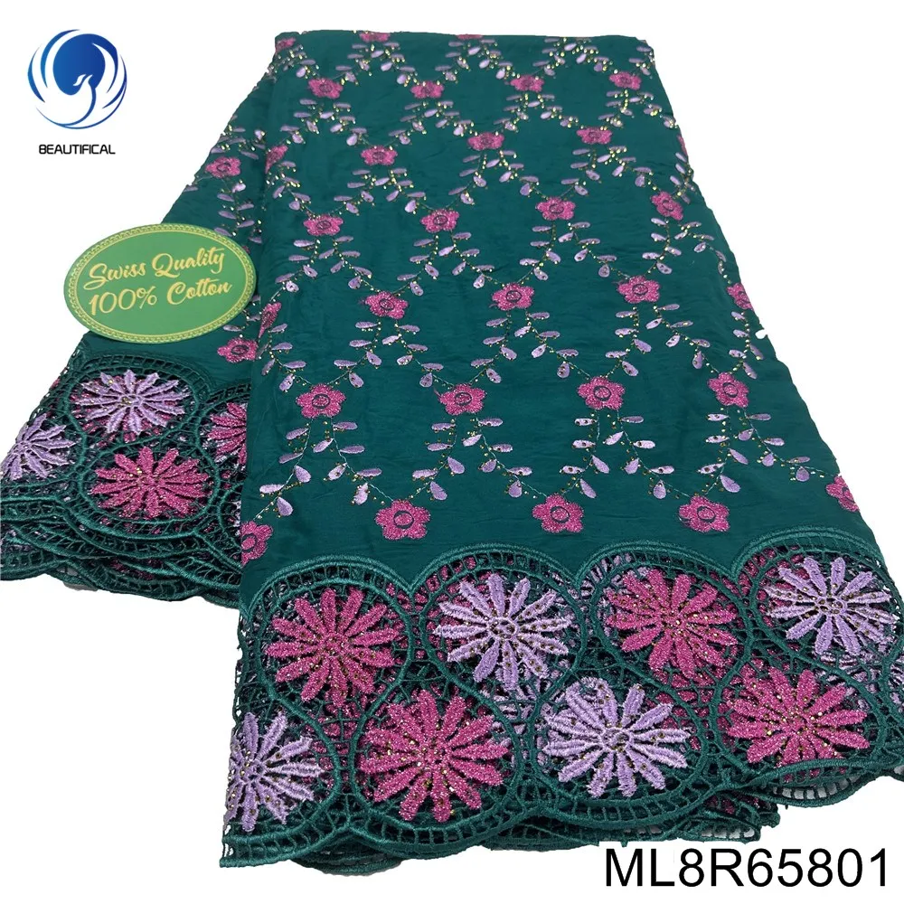Dark Green Nigerian Swiss Voile Lace Fabric 100% Cottin Pink Embroidery with Hot Drilling Craft for Party Dress ML8R658
Dark Green Nigerian Swiss Voile Lace Fabric 100% Cottin Pink Embroidery with Hot Drilling Craft for Party Dress ML8R658