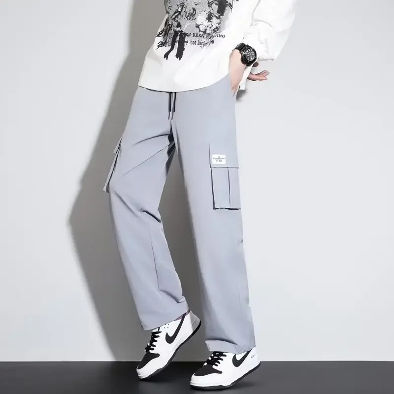 American paratrooper engineering pants, men's summer thin ice silk pants, men's straight tube loose fitting quick drying outdoor
American paratrooper engineering pants, men's summer thin ice silk pants, men's straight tube loose fitting quick drying outdoor