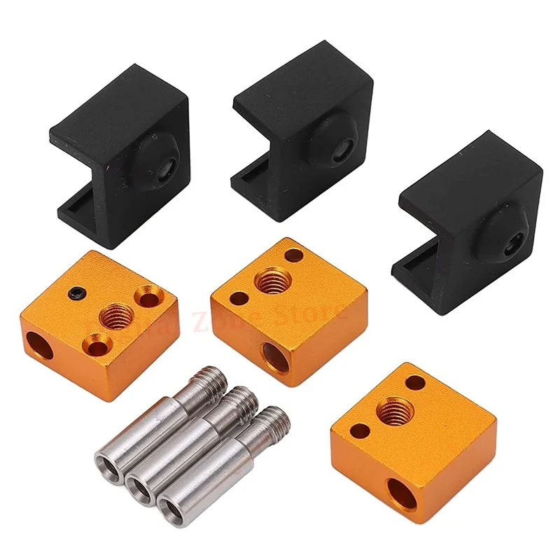CR10 3D Printer Metal Heater Block & Stainless Steel Throat & Silicone Sock Kit for Creality Ender 3/ 3 Pro, Ender 5/ 5 Pro,
CR10 3D Printer Metal Heater Block & Stainless Steel Throat & Silicone Sock Kit for Creality Ender 3/ 3 Pro, Ender 5/ 5 Pro,