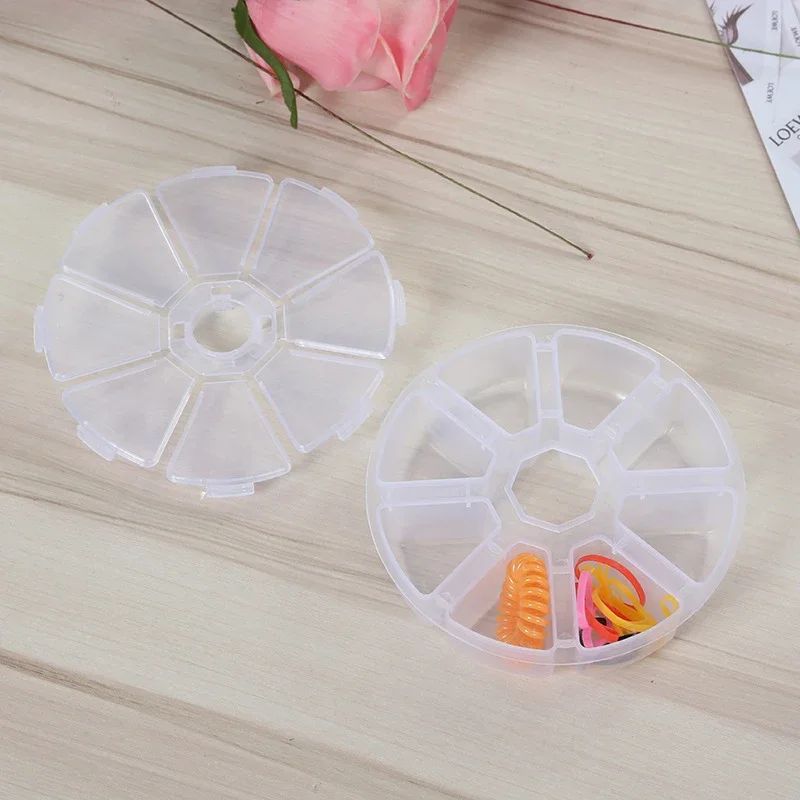 Plastic Round 8 Grids Desktop Storage Box Travel Cosmetic Jewelry Organizer Beads, Pills, Medicines And Other Mini Products
Plastic Round 8 Grids Desktop Storage Box Travel Cosmetic Jewelry Organizer Beads, Pills, Medicines And Other Mini Products