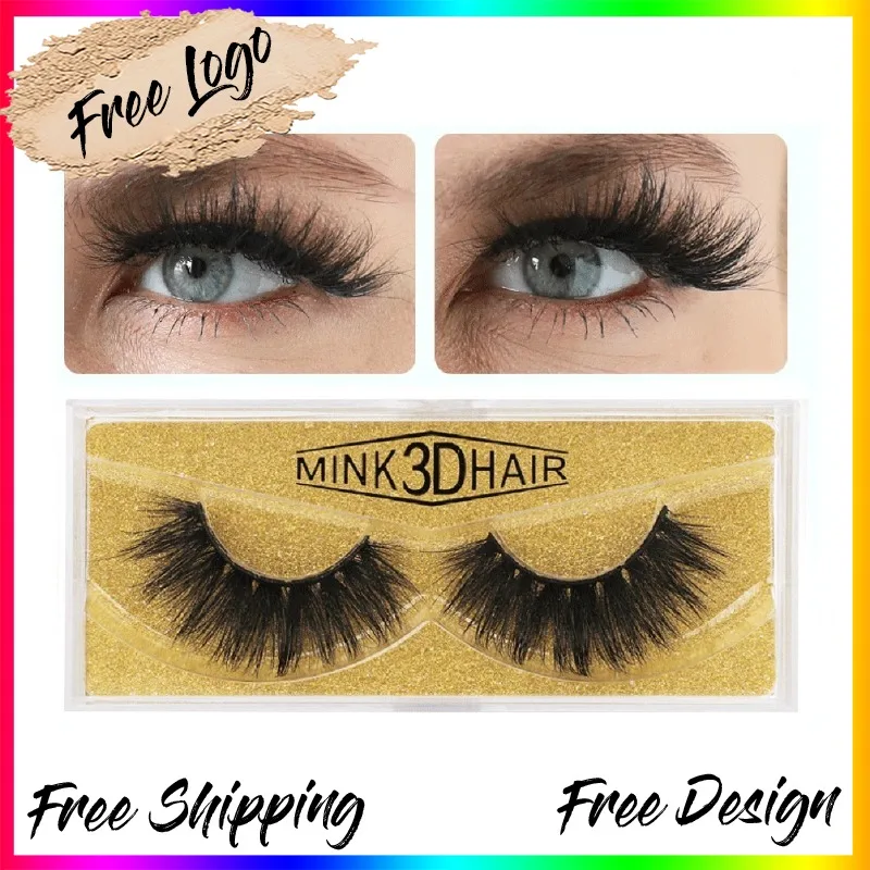 

Custom 3D Mink False Eyelashes Natural Thick Eyelash Extensions Black Fake Eye Lash Curling Make Up Beauty Wholesale Lashes Bulk