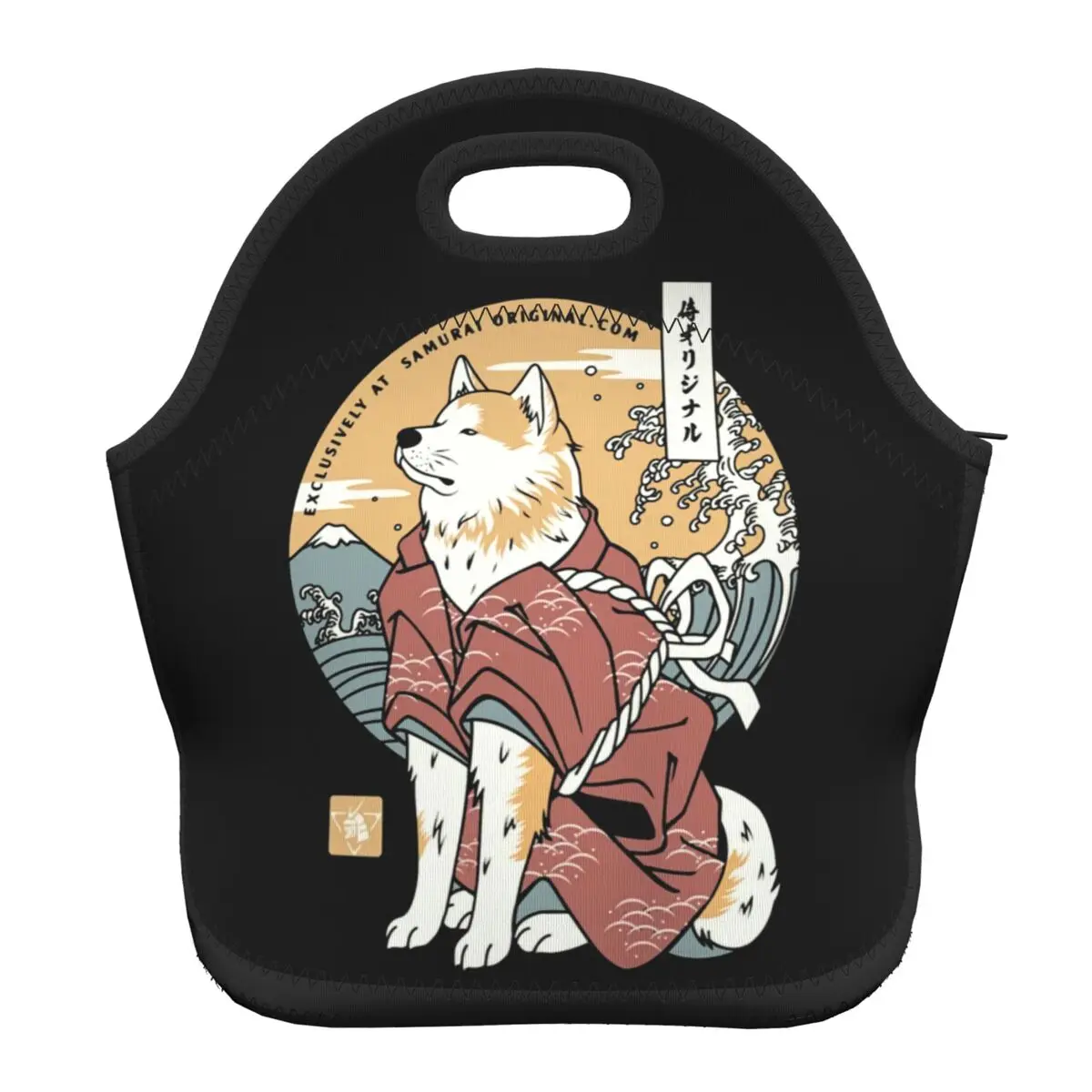 

Неопреновые Изолированные сумки для обеда Akita Dog Samurai Warrior, японские Мультяшные животные, охладитель для пикника, термальный Ланч-бокс для женщин и детей