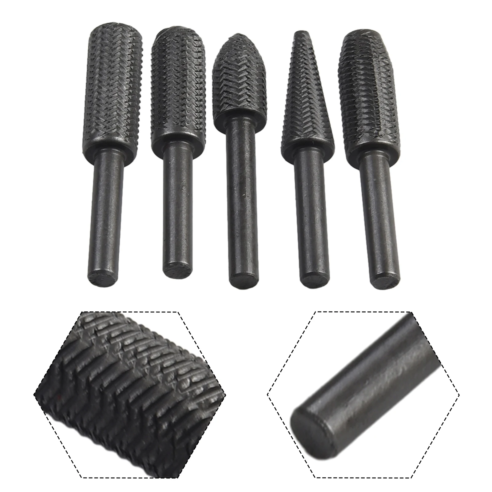 

5Pcs Set Rotary Rasp File Deburring Electric Grinding Power Tools Rotary Tools Workshop Equipment For Metal Derusting