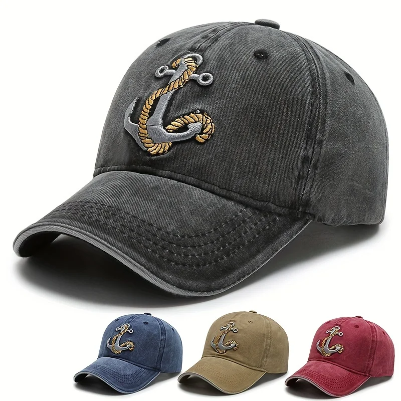 Unisex Anchor Embroidered Baseball Cap, Sunscreen Outdoor Casual Sun Hat, Versatile Trucker Cap For Daily Life
Unisex Anchor Embroidered Baseball Cap, Sunscreen Outdoor Casual Sun Hat, Versatile Trucker Cap For Daily Life