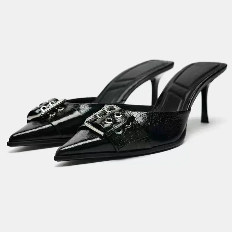ZA 2024 Spring Shallow Mouth Leather Shoes Pointed Toe Wrapped Lacquer Leather Single Shoes Women's Slippers Women's Sandals
ZA 2024 Spring Shallow Mouth Leather Shoes Pointed Toe Wrapped Lacquer Leather Single Shoes Women's Slippers Women's Sandals