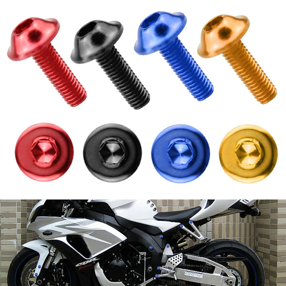 10Pcs Universal Motorcycle Fairing Bolt Kit Bodywork Screws Fairing Kit Windscreen Bumper Screw Aluminum Alloy 5 Sizes Moto tool
10Pcs Universal Motorcycle Fairing Bolt Kit Bodywork Screws Fairing Kit Windscreen Bumper Screw Aluminum Alloy 5 Sizes Moto tool