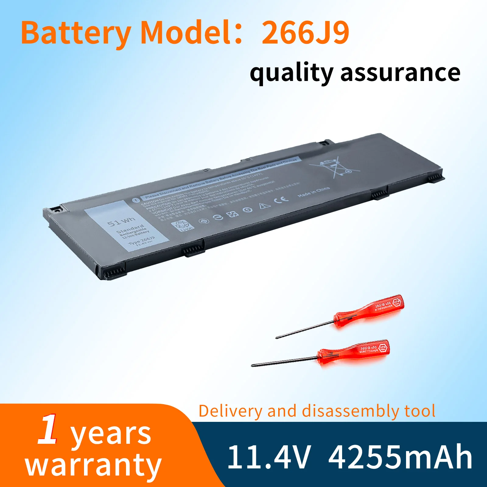 BVBH 266J9 Laptop Battery For Dell G3 15 3590 3500 G5 15 5500 5505 Inspiron 14 5490 Series M4GWP PN1VN 0PN1VN 11.4V 51Wh 
BVBH 266J9 Laptop Battery For Dell G3 15 3590 3500 G5 15 5500 5505 Inspiron 14 5490 Series M4GWP PN1VN 0PN1VN 11.4V 51Wh