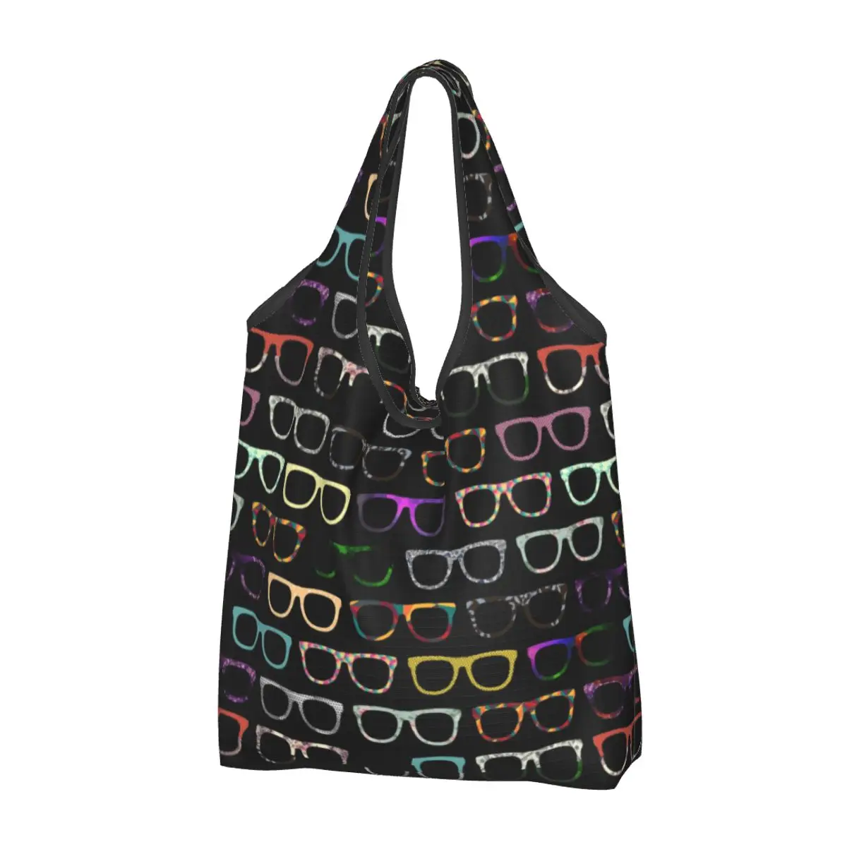 

Пользовательские ретро-очки, хипстерские сумки для покупок, женские портативные сумки большой емкости для продуктов, сумки-тоуты для покупок оптометров