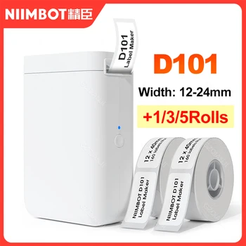 Niimbot D101 Thermal Label Sticker Printer Inkless Portable Pocket Barcode Maker Labeller Mobile USE Machine D11 D110 Plus 24mm