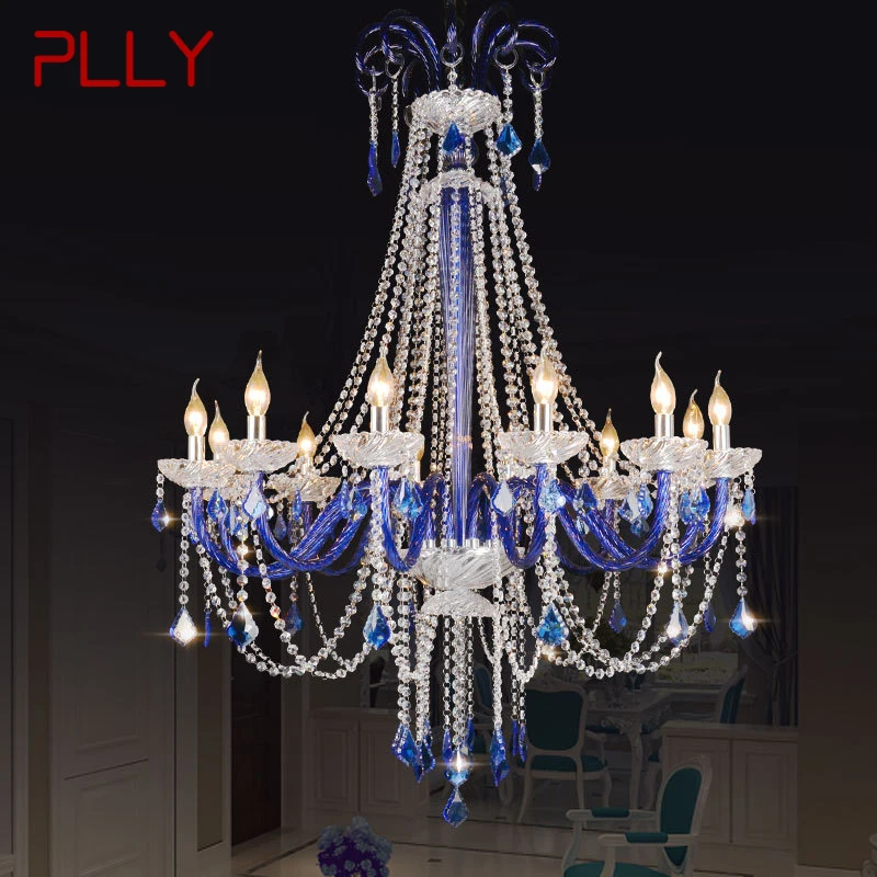 PLLY European Style Crystal Pendent Lamp Blue Candle Lamp Living Room Restaurant Villa Staircase Duplex Building KTV Chandelie
PLLY European Style Crystal Pendent Lamp Blue Candle Lamp Living Room Restaurant Villa Staircase Duplex Building KTV Chandelie