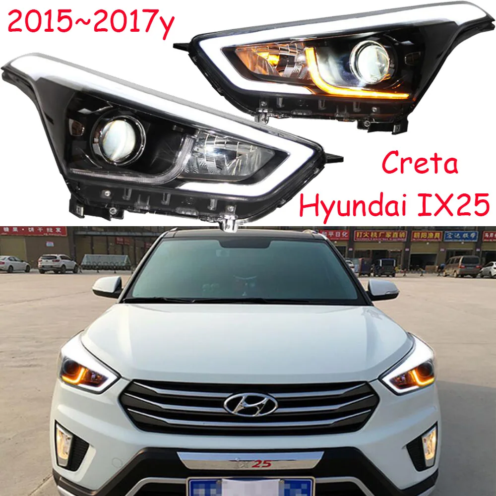 

2015 2016 2017y car bupmer head light for Hyundai IX25 headlight Creta car accessories LED DRL HID xenon fog for IX25 headlamp