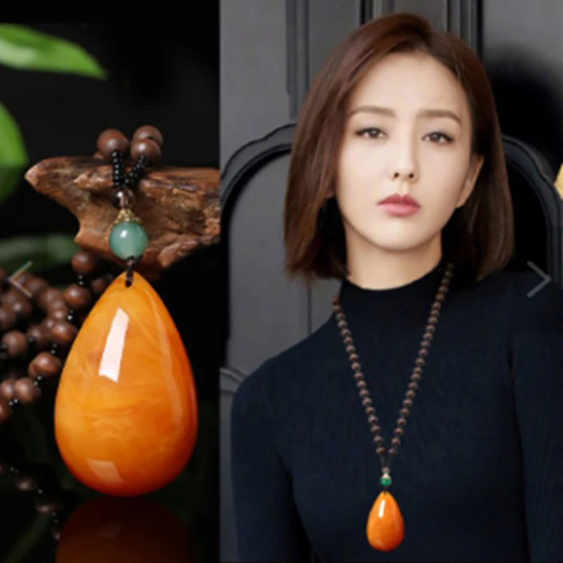 Vintage Ethnic Style Women's Neck Chain Beeswax Drop Beads Rope Choker Sweater Chain Long Chain Women Pendant Necklace Jewelry
Vintage Ethnic Style Women's Neck Chain Beeswax Drop Beads Rope Choker Sweater Chain Long Chain Women Pendant Necklace Jewelry