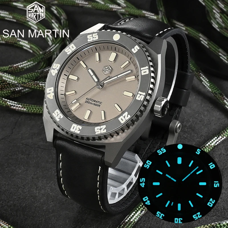 San Martin 43mm Grade 5 Titanium Luxury Men Diver Watch Sapphire Sports Seagull ST2100 Automatic Mechanical Watch 20Bar Luminous
San Martin 43mm Grade 5 Titanium Luxury Men Diver Watch Sapphire Sports Seagull ST2100 Automatic Mechanical Watch 20Bar Luminous